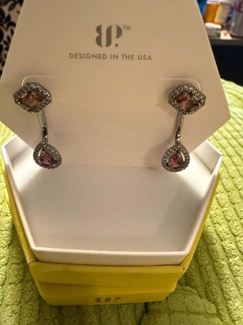 Bomb Party Come Home To Me RBP5906 Dark Rubellite Drop Earrings